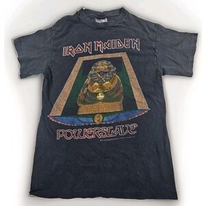 Vintage Iron Maiden Powerslave T-Shirt Women's Size XS Original 1984 Hanes USA